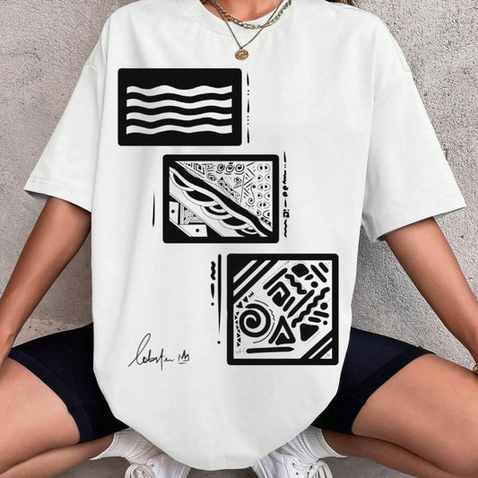 Luxury Oversized Dropped Shoulders heavy cotton Tshirt (TRIO)